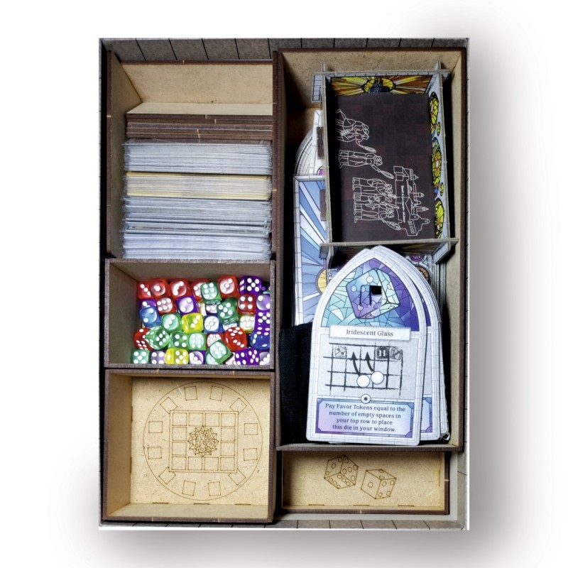 Inserto compatible con SAGRADA (Base+Exp. 5-6 Jugadores+Exp. Passion+Exp. Life+Exp. Glory)