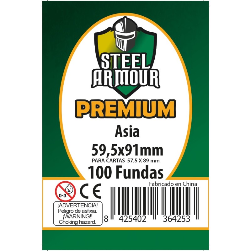 100 Fundas tamaño Asia Premium (59,5x91mm)
