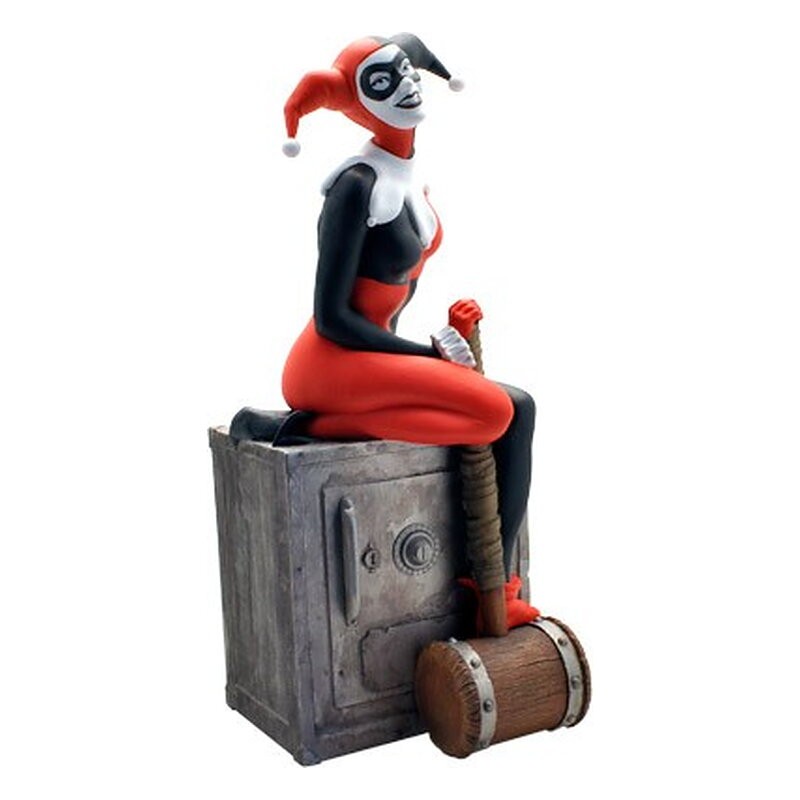 HARLEY QUIN EN CAJA FUERTE HUCHA PVC DC COMICS