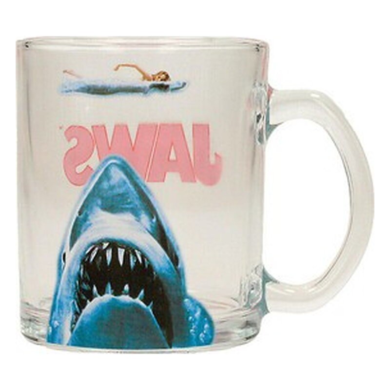 JAWS TAZA TRANSPARENTE TIBURON