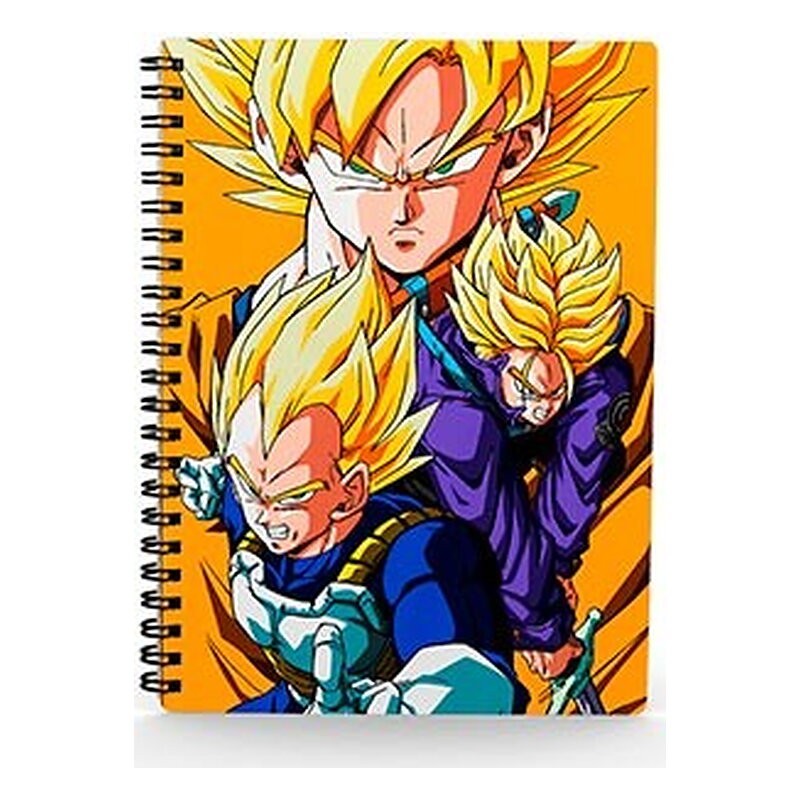 LIBRETA EFECTO 3D SAIYANS DRAGON BALL Z