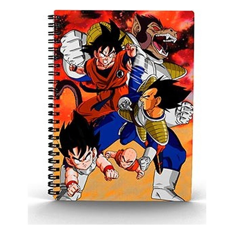 LIBRETA EFECTO 3D GOKU VS VEGETA DRAGON BALL Z