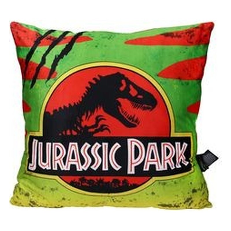 JURASSIC PARK LOGO COCHE COJIN 45x45 cm ENVASADO AL VACÍO JURASSIC PARK