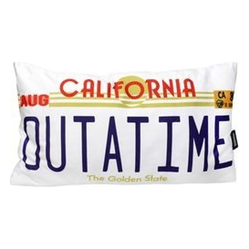 OUT A TIME COJIN 50x30 cm ENVASADO AL VACÍO BACK TO THE FUTURE