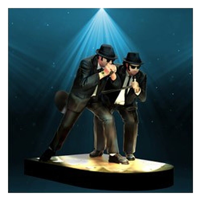 JAKE Y ELWOOD CANTANDO SET 2 FIGURAS CON LUZ 18 cm THE BLUES BROTHERS