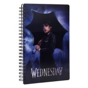 LLUVIA LIBRETA ESPIRAL EFECTO 3D A5 WEDNESDAY