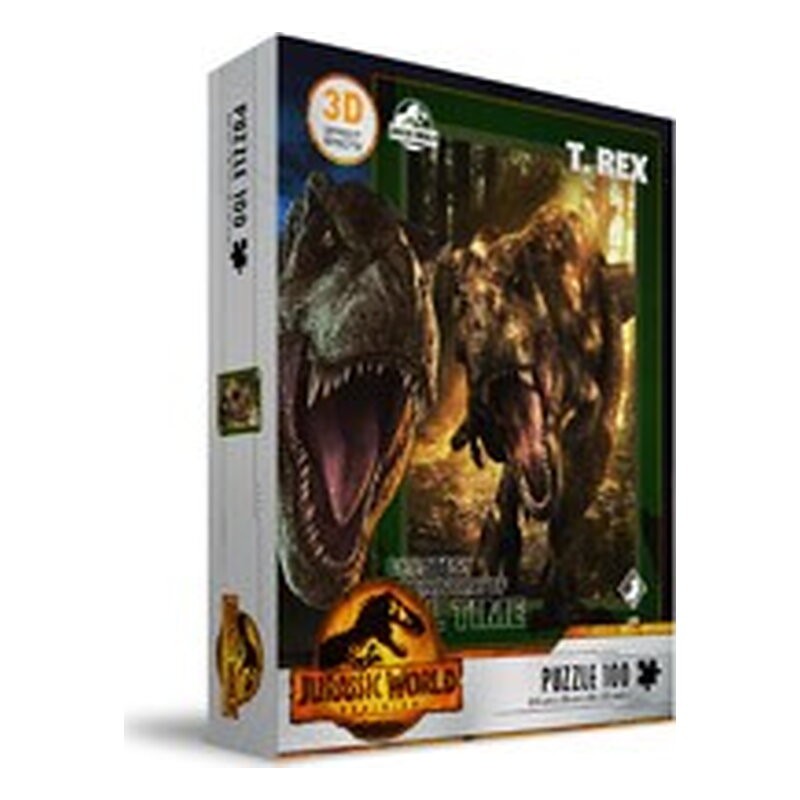 PUZLE 100 EFECTO 3D POSTER T-REX JURASSIC WORLD