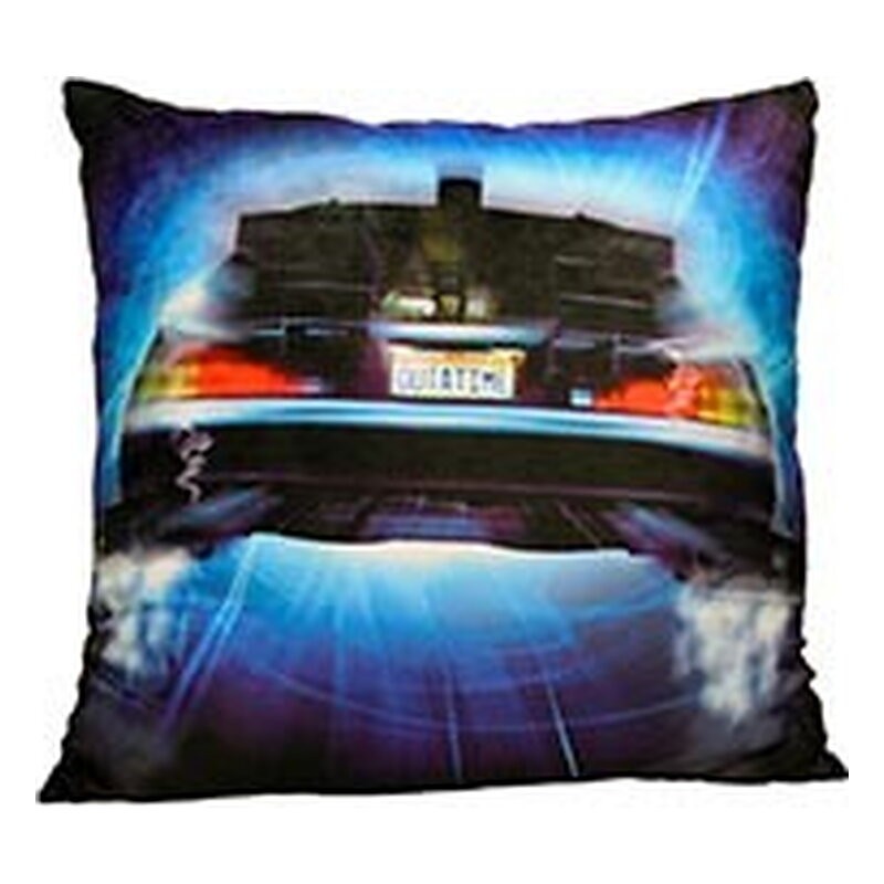 DELOREAN ROADS COJIN CUADRADO REGRESO AL FUTURO ENVASADO VACIO