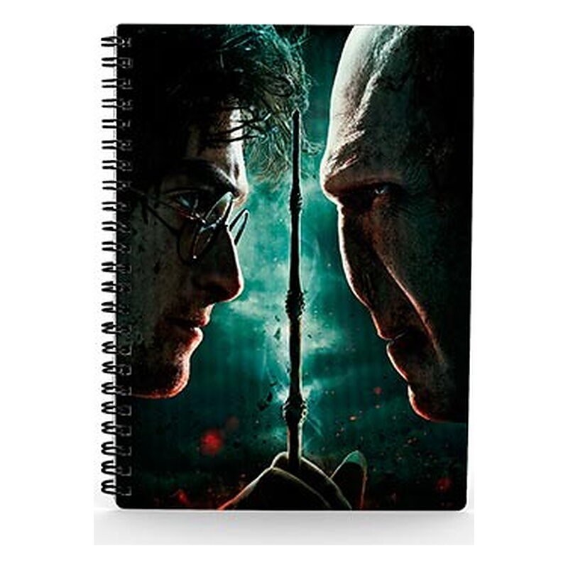 HARRY VS. VOLDEMORT LIBRETA ESPIRAL EFECTO 3D A5 HARRY POTTER