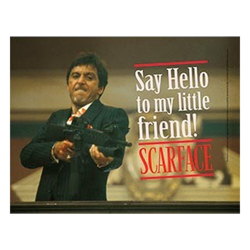 SAY HELLO POSTER DE VIDRIO 40x30 SCARFACE