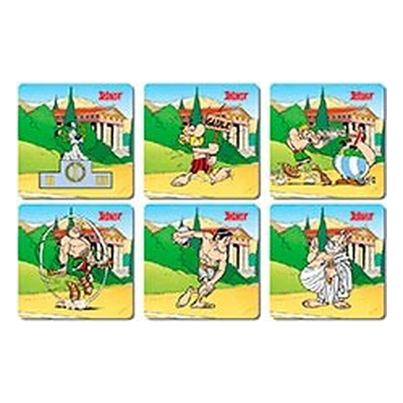 JUEGOS OLIMPICOS SET 6 POSAVASOS CUADRADOS ASTERIX