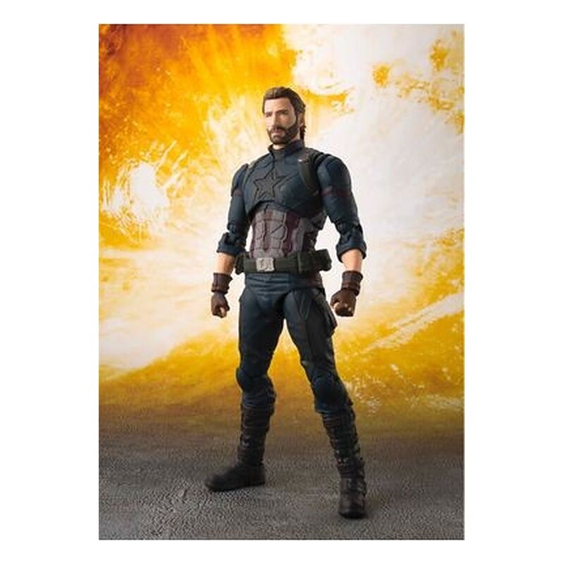 CAPTAIN AMERICA MOVIE + SET EFFECTS FIGURA 16 CM MARVEL AVENGERS INFINITY WARSH FIGUARTS