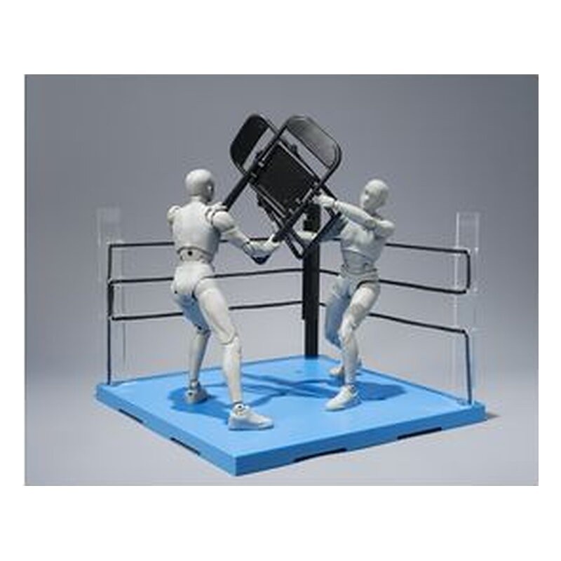 Set de accesorios Tamashii Stage esquina neutral de ring y sillas plegables