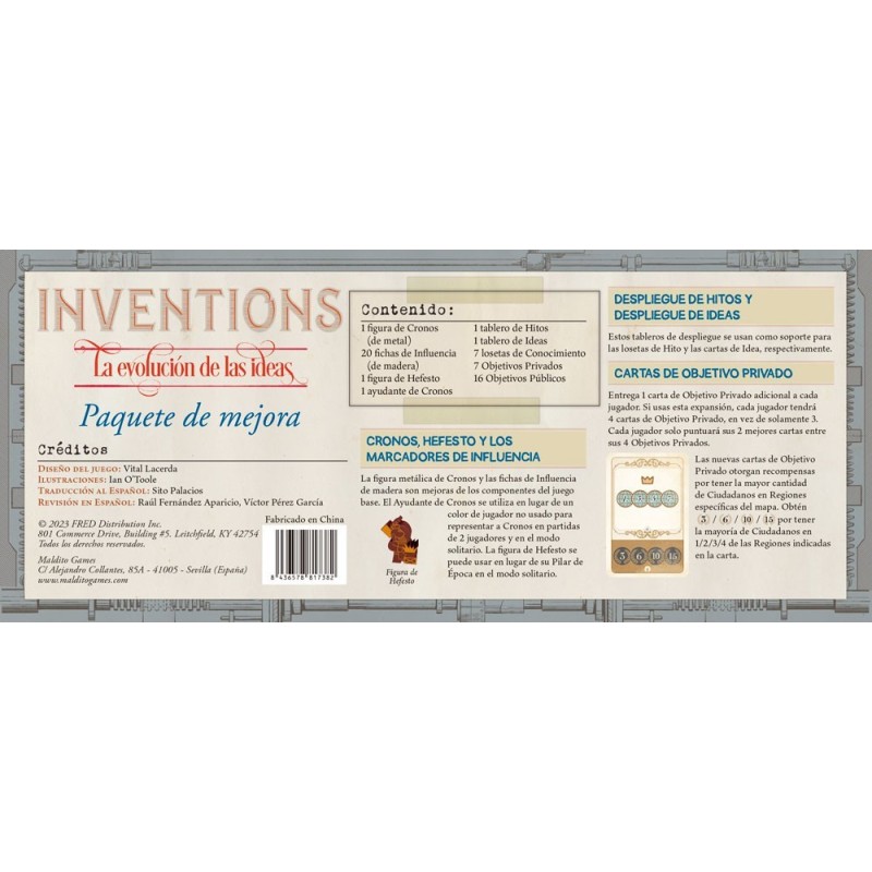 Paquete de mejora - Inventions: La Evolución de las ideas