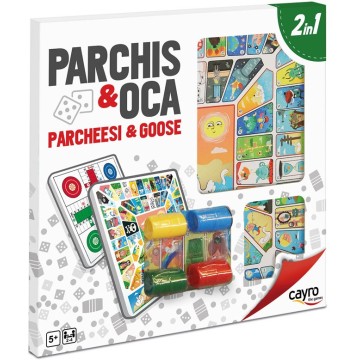 Tablero Parchís-Oca Madera Con Acc 40x40 Cm