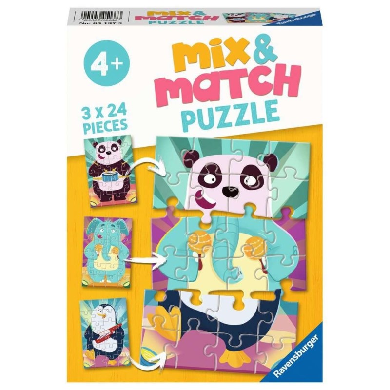 Mix & Match  3 x 24 pcs: Animales musicales