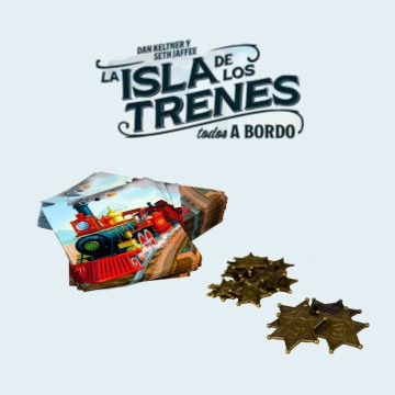 Pack Tokens de victoria + Fundas - La isla de los trenes: Todos a bordo