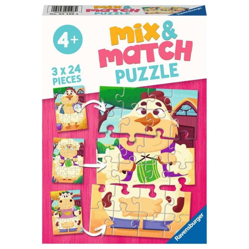 Mix & Match  3 x 24 pcs: Mis amigos de la granja