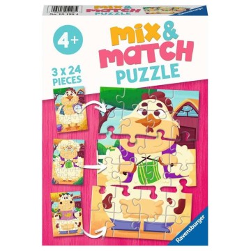 Mix & Match  3 x 24 pcs: Mis amigos de la granja