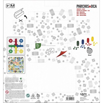 Tablero Parchís/Oca Con Acc De Madera