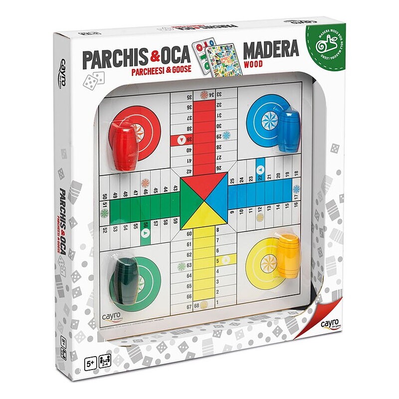 Tablero Parchís/Oca Con Acc De Madera
