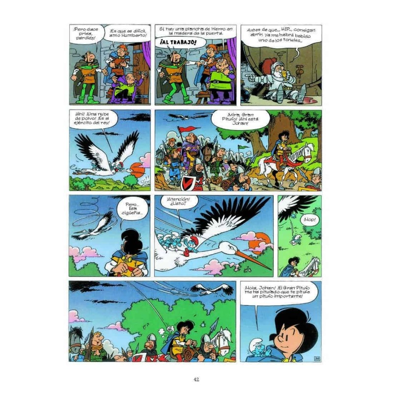 Johan y Pirluit 6: La horda del cuervo, los trovadores de Rocapico y los pitufadores de F