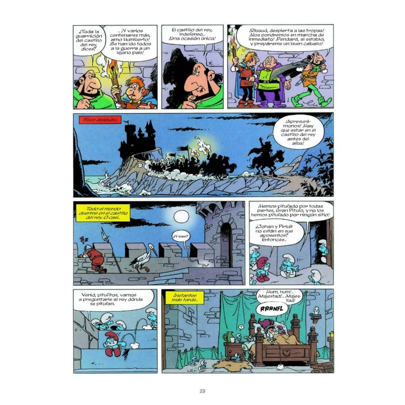 Johan y Pirluit 6: La horda del cuervo, los trovadores de Rocapico y los pitufadores de F