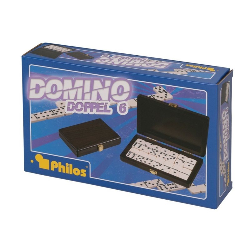 Dominó en estuche de madera