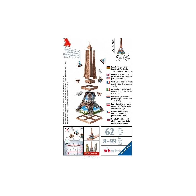 Puzzle 3D - Mini Torre Eiffel