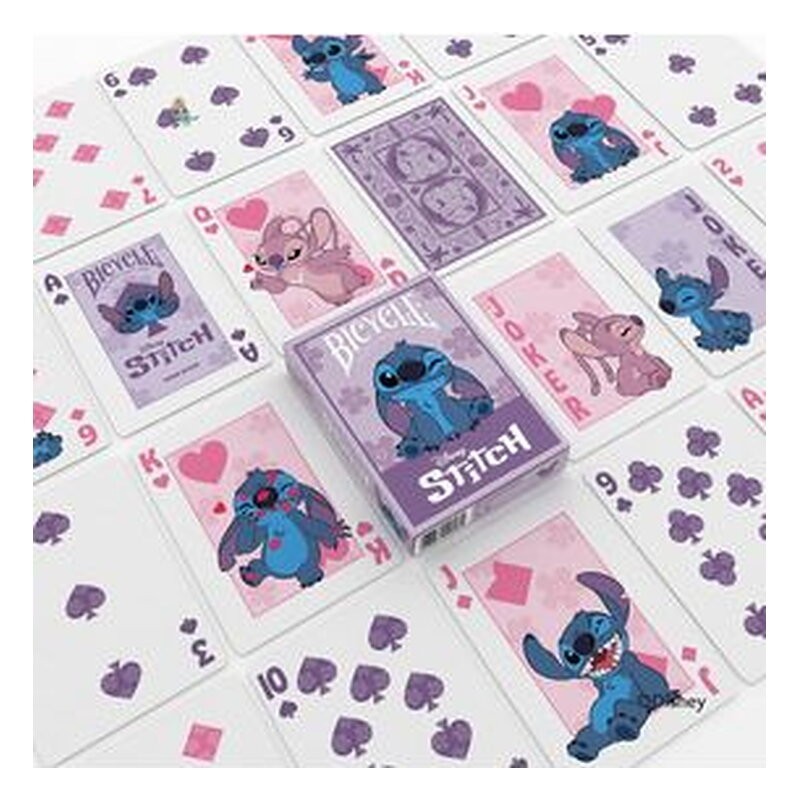Baraja de póker Bicycle Disney Stitch Purple