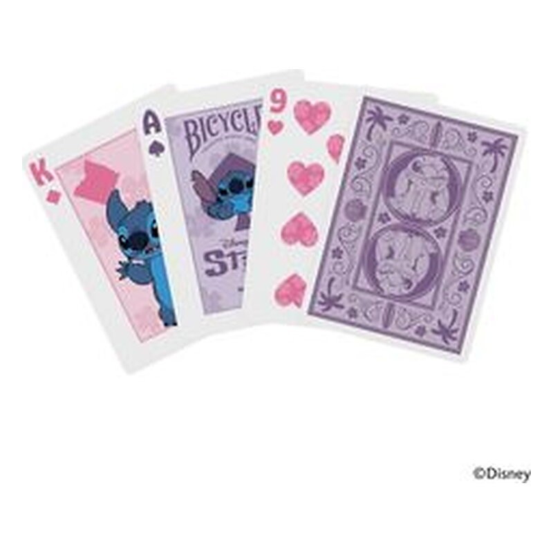 Baraja de póker Bicycle Disney Stitch Purple