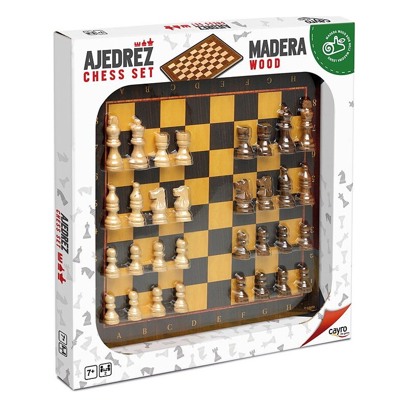 Tablero Ajedrez con Acc De Madera