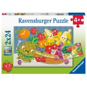 Puzzle 2x24 pz: Alegría de frutas y verduras
