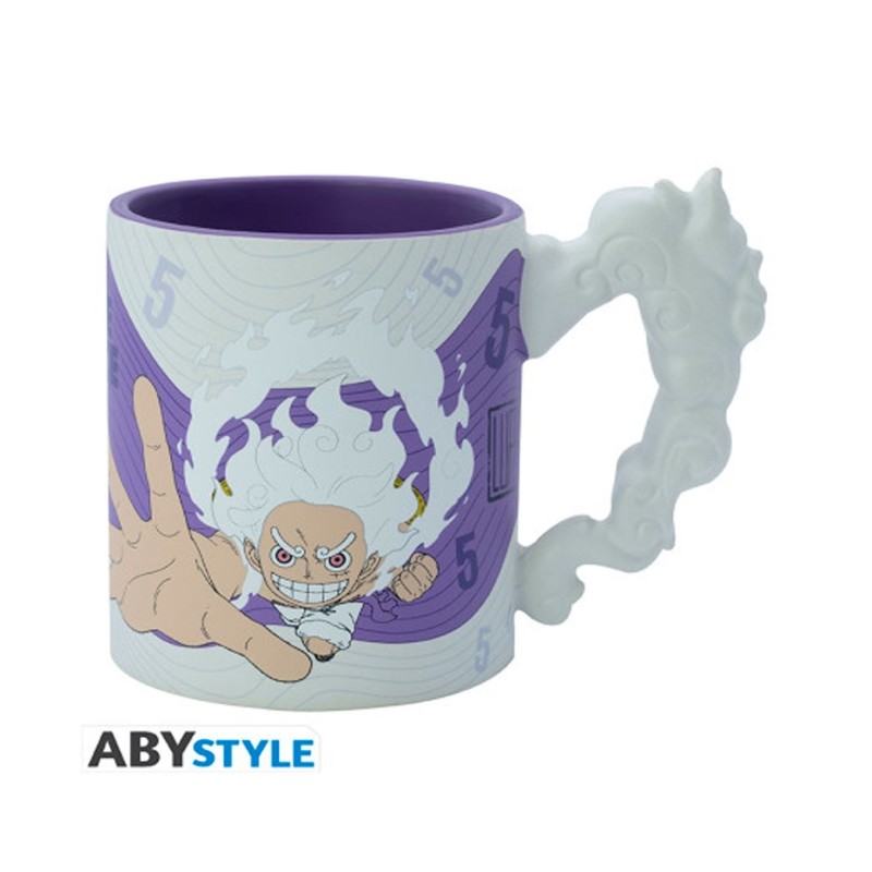 Taza 3D One Piece: Luffy Gear 5 con asa de nube - ABYstyle